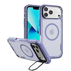 Shockproof Magsafe Case with Camera Stand - LIGHT PURPLE for iPhone 17 Pro (Only Ground Shipping)