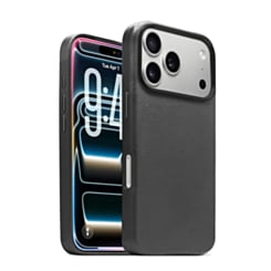 New Leather Case with Wireless Charger with IC Chip (BLACK) for iPhone 17 Pro Max (Only Ground Shipping)