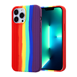 Serrated Silicone Case - RAINBOW for iPhone 8P / 7P (Only Ground Shipping)