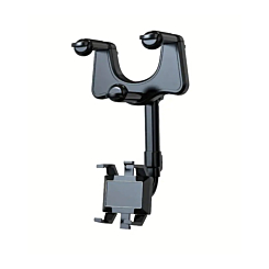 Rearview Mirror Smartphone Clip Mount - BLACK (Only Ground Shipping)