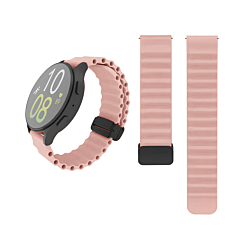 Silicone Marine Sport Strap Band with Magnetic Closure for Galaxy Watch (20mm) (PINK) (Only Ground Shipping)