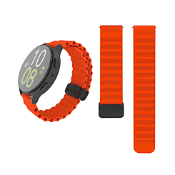 Silicone Marine Sport Strap Band with Magnetic Closure for Galaxy Watch (20mm) (RED) (Only Ground Shipping)