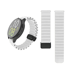 Silicone Marine Sport Strap Band with Magnetic Closure for Galaxy Watch (20mm) (WHITE) (Only Ground Shipping)