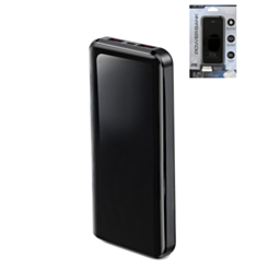 Turbo Charging Power Bank with Built-in Cables (10000mAh) (BLACK) (Only Ground Shipping)