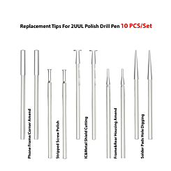 2UUL DA82 Replacement Tips for 2UUL Polish Drill Pen (10 Pcs Set)