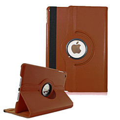 360 Degree Rotating Swivel Stand Case - BROWN for iPad Mini 1 / 2 / 3 (Only Ground Shipping)