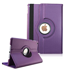 360 Degree Rotating Swivel Stand Case - PURPLE for iPad Mini 1 / 2 / 3 (Only Ground Shipping)