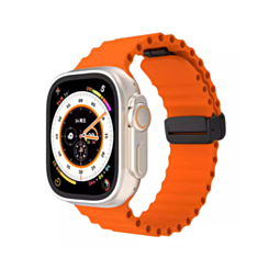 Ocean-Style Magnetic Silicone Band (ORANGE) for iWatch (38/40/41mm) (Only Ground Shipping)