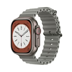 Silicone Ocean Strap with Metal Buckle (COASTAL ASH) for iWatch (38 / 40 / 41mm) (Only Ground Shipping)