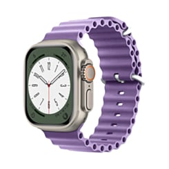 Silicone Ocean Strap with Metal Buckle (LILAC) for iWatch (38 / 40 / 41mm) (Only Ground Shipping)