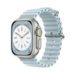 Silicone Ocean Strap with Metal Buckle (DARK LAVENDER) for iWatch (38 / 40 / 41mm) (Only Ground Shipping)