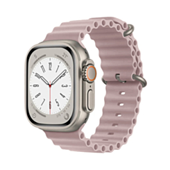 Silicone Ocean Strap with Metal Buckle (SAND POWDER) for iWatch (38/40/41mm) (Only Ground Shipping)
