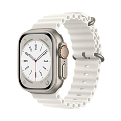 Silicone Ocean Strap with Metal Buckle (WHITE) for iWatch (38 / 40 / 41mm) (Only Ground Shipping)