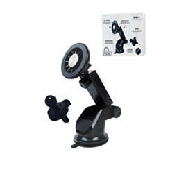 Magnetic Long Retractable Arm Car Mount with Magsafe (3in1) - BLACK (Only Ground Shipping)