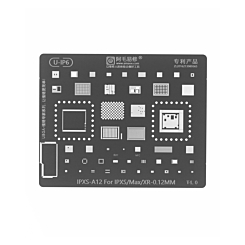 Order the AMAOE BGA reballing stencil for iPhone XS, XR, and XS Max – 0.12mm A12, not returnable.