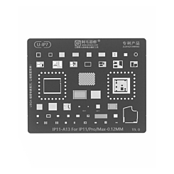 Stock up on the AMAOE BGA reballing stencil for iPhone 11 series, 0.12mm (A13) — not returnable.