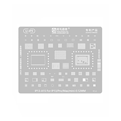 Purchase the AMAOE BGA Reballing Stencil for iPhone 13 13 Plus 13 Pro 13 Pro Max - 0.10mm A15 Not Returnable.







