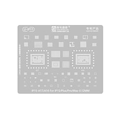 Order the AMAOE BGA Reballing Stencil for iPhone 15 Series with 0.12mm A17 and A16 chips.