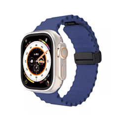 Ocean-Style Magnetic Silicone Band (MIDNIGHT BLUE) for iWatch (42/44/45/49mm) (Only Ground Shipping)