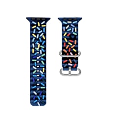 Rainbow Sprinkle Silicone Band (BLUE) for iWatch (42 / 44 / 45 / 49mm) (Only Ground Shipping)
