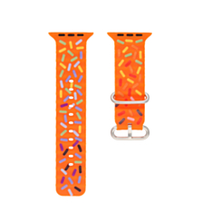 Rainbow Sprinkle Silicone Band (ORANGE) for iWatch (42 / 44 / 45 / 49mm) (Only Ground Shipping)