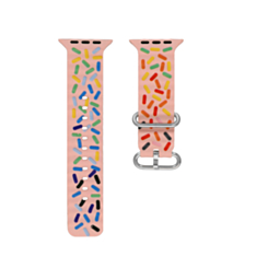 Rainbow Sprinkle Silicone Band (PINK) for iWatch (42 / 44 / 45 / 49mm) (Only Ground Shipping)