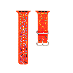 Rainbow Sprinkle Silicone Band (RED) for iWatch (42 / 44 / 45 / 49mm) (Only Ground Shipping)