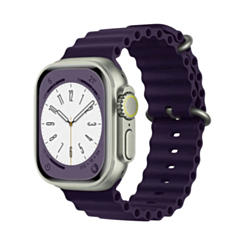 Silicone Ocean Strap with Metal Buckle (BERRY PURPLE) for iWatch (42 / 44 / 45 / 49mm) (Only Ground Shipping)