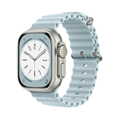 Silicone Ocean Strap with Metal Buckle (DARK LAVENDER) for iWatch (42 / 44 / 45 / 49mm) (Only Ground Shipping)