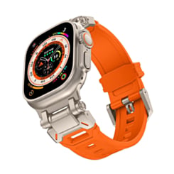 Sport Silicone Band with Metal Connector (ORANGE) for iWatch (42 / 44 / 45 / 49mm) (Only Ground Shipping)