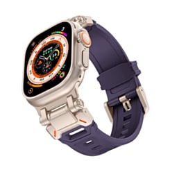 Sport Silicone Band with Metal Connector (PURPLE) for iWatch (42 / 44 / 45 / 49mm) (Only Ground Shipping)