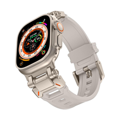 Sport Silicone Band with Metal Connector (STAR LIGHT) for iWatch (42 / 44 / 45 / 49mm) (Only Ground Shipping)