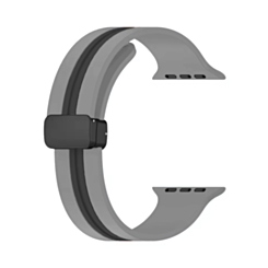 MagStripe Dual Color Magnetic Silicone Band (GRAY & BLACK) for iWatch (42 / 44 / 45 / 49mm) (Only Ground Shipping)