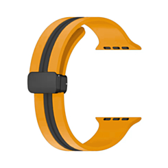 MagStripe Dual Color Magnetic Silicone Band (YELLOW & BLACK) for iWatch (42 / 44 / 45 / 49mm) (Only Ground Shipping)