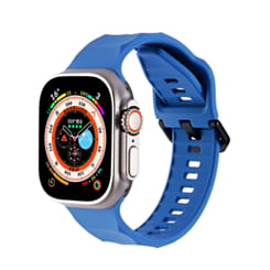 Silicone Wave Sport Strap (NAVY BLUE) for iWatch (42 / 44 / 45 / 49mm) (Only Ground Shipping)