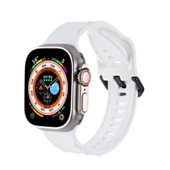 Silicone Wave Sport Strap (WHITE) for iWatch (42 / 44 / 45 / 49mm) (Only Ground Shipping)