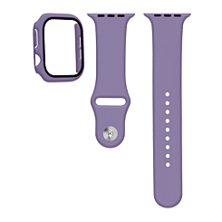 Silicone Soft Band with Tempered Glass - LIGHT PURPLE for iWatch 42mm (2024) (Only Ground Shipping)