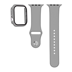 Silicone Soft Band with Tempered Glass - GRAY for iWatch 46mm (Only Ground Shipping)