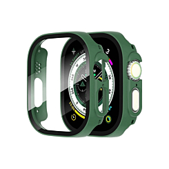 iWatch 49mm Hard PC Bumper Case with Tempered Glass - DARK GREEN (Only Ground Shipping)
