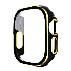 iWatch 49mm Shinny Hard PC Bumper Case - BLACK & GOLD (Only Ground Shipping)