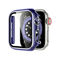 iWatch 49mm Shinny Hard PC Bumper Case - BLUE & SILVER (Only Ground Shipping)