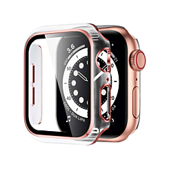 iWatch 49mm Shinny Hard PC Bumper Case - CLEAR & ROSE GOLD (Only Ground Shipping)