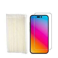 Order the clear tempered glass for iPhone 15 Plus and 15 Pro Max — 2.5D, 50 pieces in bulk.