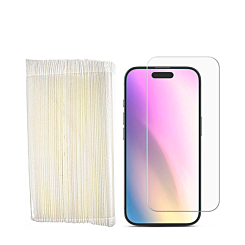 Order the 50-piece bulk pack of 2.5D clear tempered glass for the iPhone 16 Pro Max.