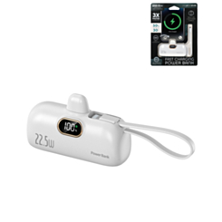Mini Plug-in Power Bank (5000mAh) (WHITE) (Only Ground Shipping)
