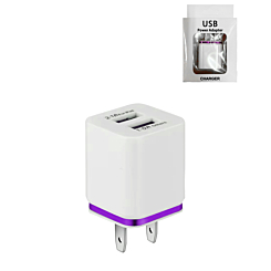 Dual USB-A Wall Adapter Power Adapter (5W) (Only Ground Shipping)