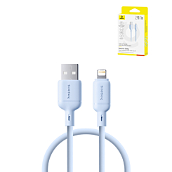 BASEUS Silky Series Fast Charging Cable USB A-L (GALAXY BLUE) (12W) (3ft) (Only Ground Shipping)