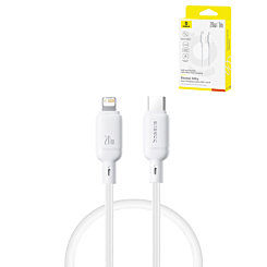 BASEUS Silky Series Fast Charging Cable USB C-L (MOON WHITE) (6ft) (20W) (Only Ground Shipping)