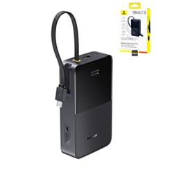 BASEUS EnerFill FC51 Bipow2 Pro Digital Display Power Bank with Built-in Cable (22.5W) (20000mAh)  (COSMIC BLACK) (Only Ground Shipping)