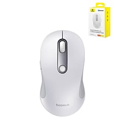 BASEUS F02 Ergonomic Wireless Mouse Bluetooth (MOON WHITE) (Only Ground Shipping)